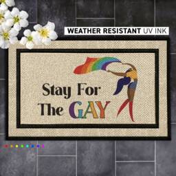Show Your Pride With A Personalized Lgbt Doormat - Custom Name Rainbow Welcome Mat