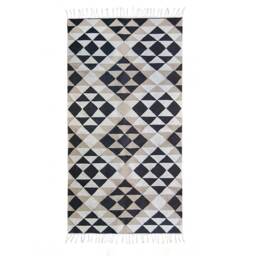 Dunes Flatwoven Wool Kilim Rug Oriental Turkish Area Accent Rug Runner Dark Gray Beige Off White Living Room 2x3 3x5 8x10 Southwestern - thumbnail 2