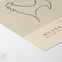 Picasso Cockerel Line Art Print Minimalist Le Coq Gicl??e D??cor - thumbnail 2