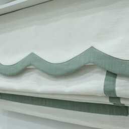 85 Colors Custom Roman Shades With Waved Valance, Shade With Chain System, Window Blind, Cotton Blend Roman Blind Border Trim - thumbnail 4