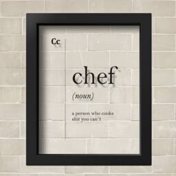 Transparent Chef Definition Print Gift For Cook Cooking Poster Funny Kitchen Decor Restaurant Wall Art Mother - thumbnail 2