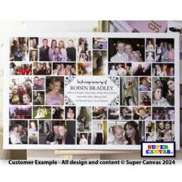 Funeral Celebration Of Life Mum Dad Son Brother Sister Child Wife Husband Memorial Picture Photo Easel Display Board Framed Canvas Print - thumbnail 2