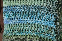 Handmade Crochet Throw Blanket Forest Stream Design - 50x70 - thumbnail 4