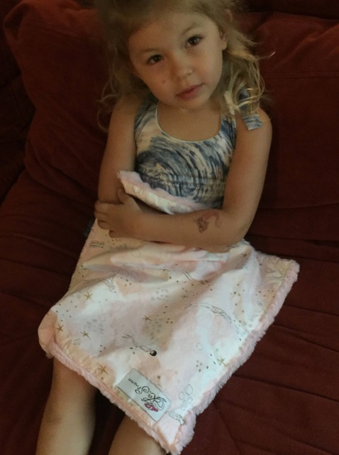 "Ethereal Pastel Pink Mermaid Mini Baby Blanket ""Serenading Sirena" - image 1