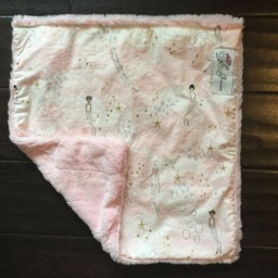 "Ethereal Pastel Pink Mermaid Mini Baby Blanket ""Serenading Sirena" - thumbnail 4