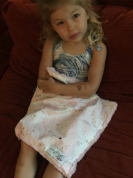 "Ethereal Pastel Pink Mermaid Mini Baby Blanket ""Serenading Sirena" - thumbnail 1