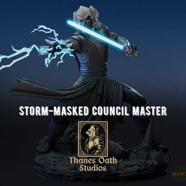storm-Masked Council Master - Sci Fi Alien Force High Plo Koon Resin Figure 16K - image 1