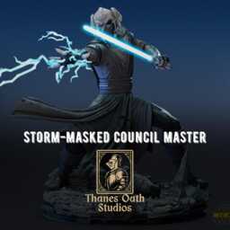 storm-Masked Council Master - Sci Fi Alien Force High Plo Koon Resin Figure 16K - thumbnail 1