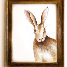 Hare Watercolor Print Hasty Illustration - 5x7 - thumbnail 2