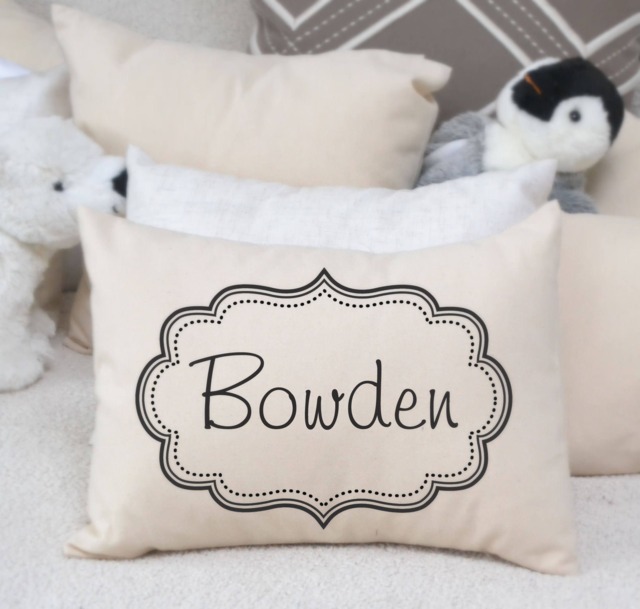 Personalized Pillow, Baby Name Boy Gift, Christmas Gift Idea, Baby , Children's Pillow Newborn Dots - image 1