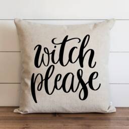 Halloween Pillow Cover // Witch Please Autumn Thanksgiving Home Decor Fall Farmhouse - thumbnail 1