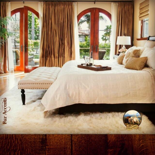Shaggy Faux Fur Rug - Plush Accent Carpet, Ultra Suede Back - image 1