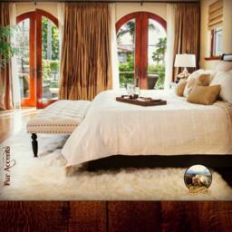 Shaggy Faux Fur Rug - Plush Accent Carpet, Ultra Suede Back - thumbnail 1
