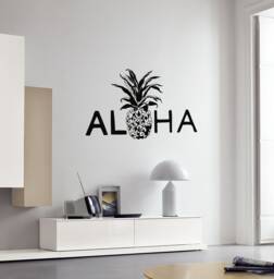 Aloha Vinyl Wall Decal Pineapple Hawaii Hawaiian Beach Style Interior Tropical Decor For House Kitchen Party Space Stickers - #2873Di - thumbnail 1