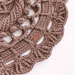 Handmade Crochet Rug Coconut Brown Polyester Rope - thumbnail 3