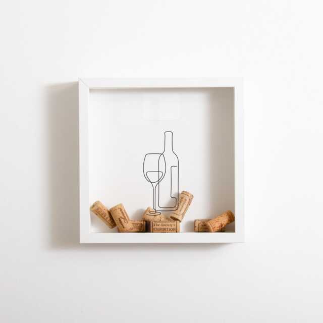 Wine Cork Holder Bottle Frame Drinks Glass Outline Prosecco