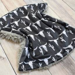 Cowboy Lovey - Longhorn Mini Baby Blanket Western Minky Gift - thumbnail 4