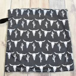 Cowboy Lovey - Longhorn Mini Baby Blanket Western Minky Gift - thumbnail 3