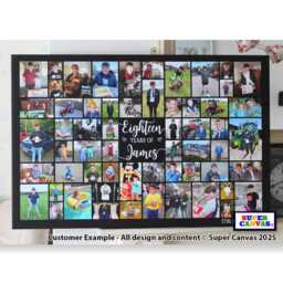 Happy 18Th Birthday Personalised Picture Photo Party Display Board Framed Canvas Print Daughter Son Sister Brother Friend Gift - thumbnail 2