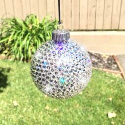 Luxe Handmade Crystal Christmas Ornament Sparkly Disco Ball Made With Swarovski Crystals - thumbnail 3