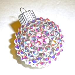 Luxe Handmade Crystal Christmas Ornament Sparkly Disco Ball Made With Swarovski Crystals - thumbnail 2