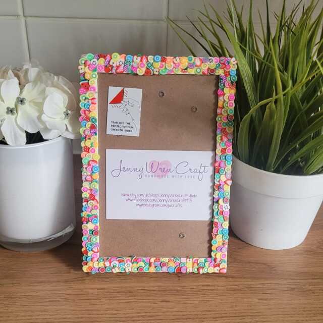 Colourful Clay Fruit Slices Photo Frame 4 X 6 Inches - image 1