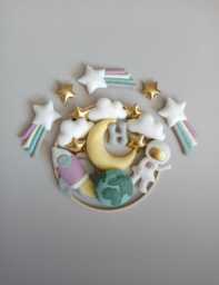 Handmade Astronaut Girl Baby Mobile Felt Space Nursery Decor