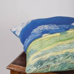 Van Gogh Wheatfield Linen Cushion Cover, Decorative Pillow - thumbnail 3