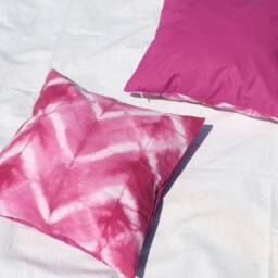 Pink & White Pillow Cover, Throw Cover 20x20, Sofa Cushion, Farmhouse Pillow, Chevron Pillowcase, Geometric Pillow Case - thumbnail 2
