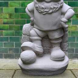 Garden Gnome Football Player Statue Cement Sports Figurine Funny Soccer Yard Sculpture Handcrafted Lawn Ornament Football Lover Gift - thumbnail 4