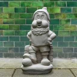 Garden Gnome Football Player Statue Cement Sports Figurine Funny Soccer Yard Sculpture Handcrafted Lawn Ornament Football Lover Gift - thumbnail 1