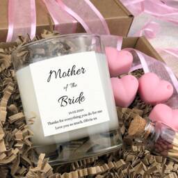 Mother Of Bride Candle Gift Set, Personalised Wedding Favor - thumbnail 1