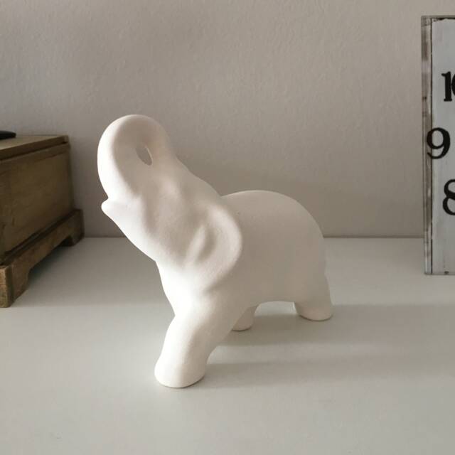 Ceramic Elephant, Unfinished Ready To Paint, Bisque, U-Paint, Dyi Project, Gift For Kids, Figurine, Easter Gifts - image 1