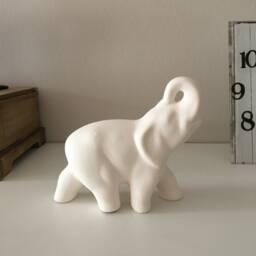 Ceramic Elephant, Unfinished Ready To Paint, Bisque, U-Paint, Dyi Project, Gift For Kids, Figurine, Easter Gifts - thumbnail 3