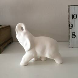 Ceramic Elephant, Unfinished Ready To Paint, Bisque, U-Paint, Dyi Project, Gift For Kids, Figurine, Easter Gifts - thumbnail 2