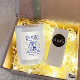 Gemini Candle, Birthday Gift For Her, Funny Zodiac May June Gift, Astrology Star Sign Candle - thumbnail 4