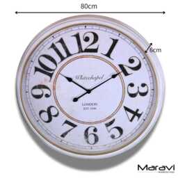 Nivara Antique Style Large Wall Clock 80cm - thumbnail 4