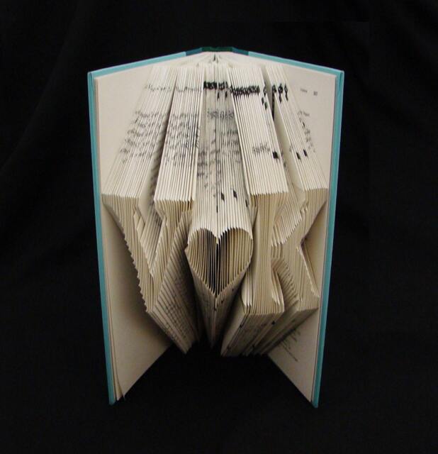 V Heart K 2 Letters With Symbol Wedding Anniversary Gift Folded-Book Art Sculpture - image 1