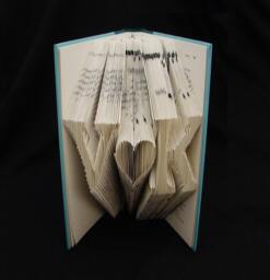 V Heart K 2 Letters With Symbol Wedding Anniversary Gift Folded-Book Art Sculpture - thumbnail 1