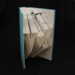 V Heart K 2 Letters With Symbol Wedding Anniversary Gift Folded-Book Art Sculpture - thumbnail 2