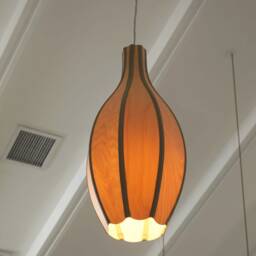 Rustic Home Decor, Set Of Hanging Lamps, Wood Veneer Lamp, Pendant Unique Light Fixtures - Drop 45 Pendant - thumbnail 2