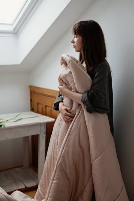 Wool Duvet 200x200cm. For Summer. Double. Pink. - Us Duty Paid - image 1