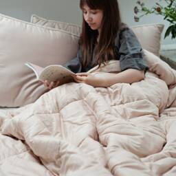 Wool Duvet 200x200cm. For Summer. Double. Pink. - Us Duty Paid - thumbnail 2