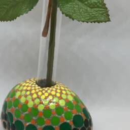 Mandalastein Table Vase Or Candlestick Dots - thumbnail 2