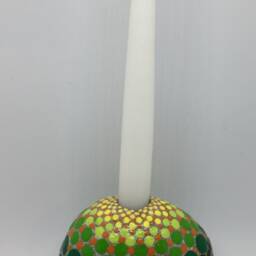 Mandalastein Table Vase Or Candlestick Dots - thumbnail 4
