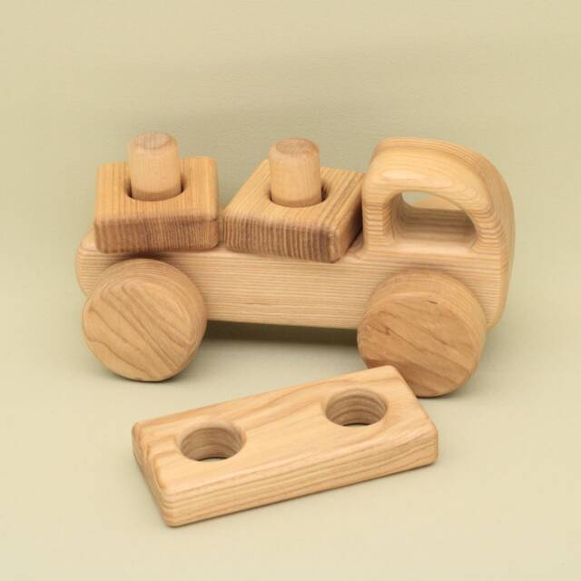 Wooden Mini Car Constructor Handmade Montessori Toy - image 1