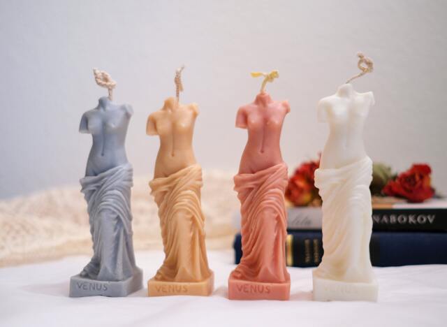 Venus Candle, Goddess Candle, Female Body De Milo Statue Candle - image 1