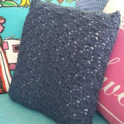 Hand Crocheted Square Cushion - 1 in Stock Decorative Pillows - Floor - thumbnail 3