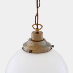 Yerevan Opal Frosted Glass Globe Pendant Light 10 - thumbnail 3