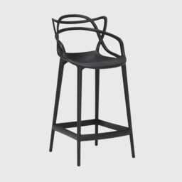 Black Breakfast Bar Stool Masters Style Kitchen Counter Stools Pub Outdoor Chairs Cafe Plastic